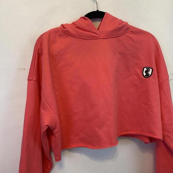 VIVIENNE HU neon pink cropped hoodie - Picture 4 of 5